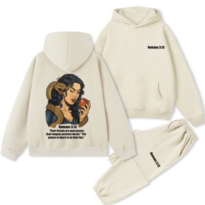 Their Throats Are Open Graves Christian Premium Fleece Hoodie Set