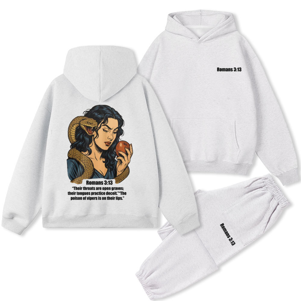 Their Throats Are Open Graves Christian Premium Fleece Hoodie Set