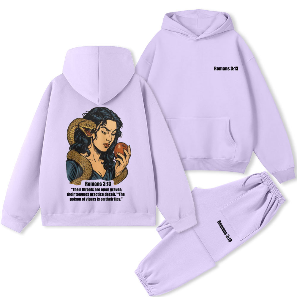 Their Throats Are Open Graves Christian Premium Fleece Hoodie Set