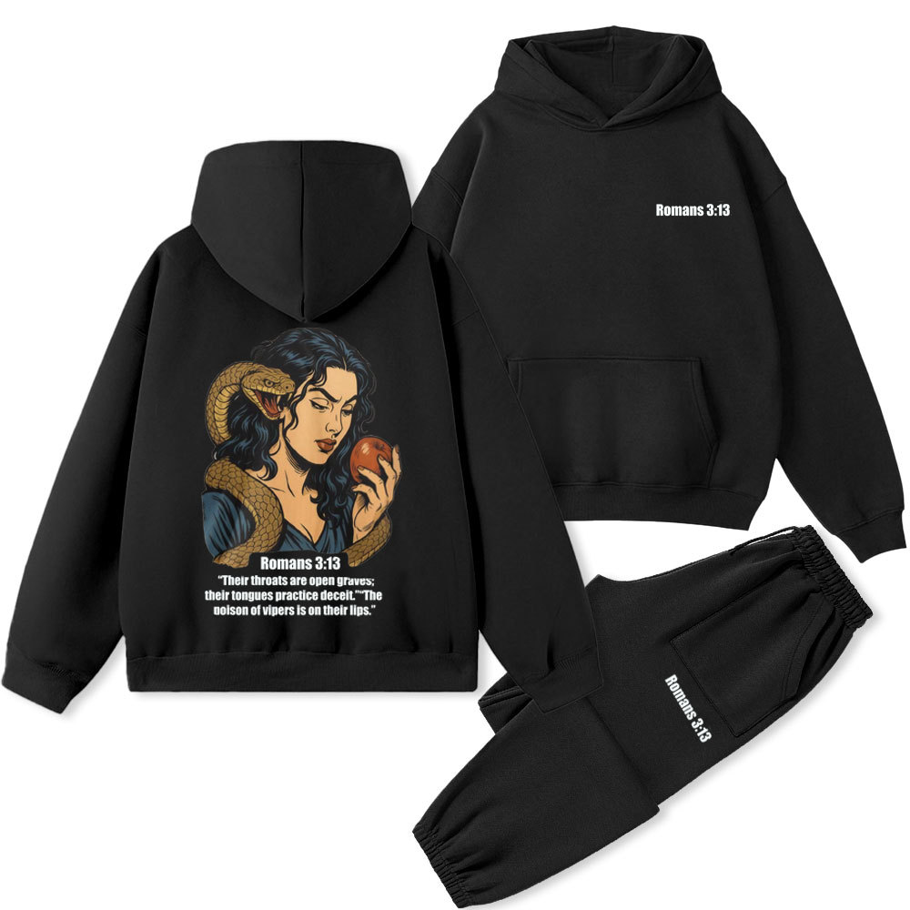 Their Throats Are Open Graves Christian Premium Fleece Hoodie Set