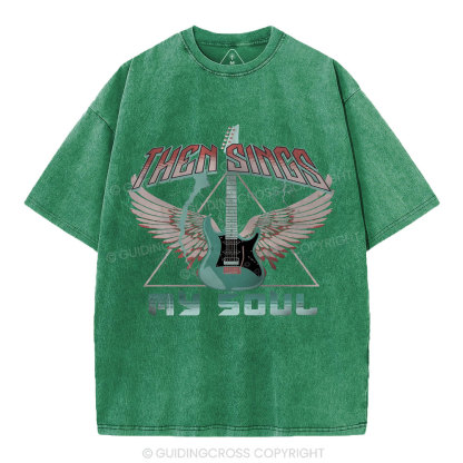 Then Sings My Soul Christian Washed T-Shirt