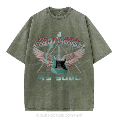 Then Sings My Soul Christian Washed T-Shirt