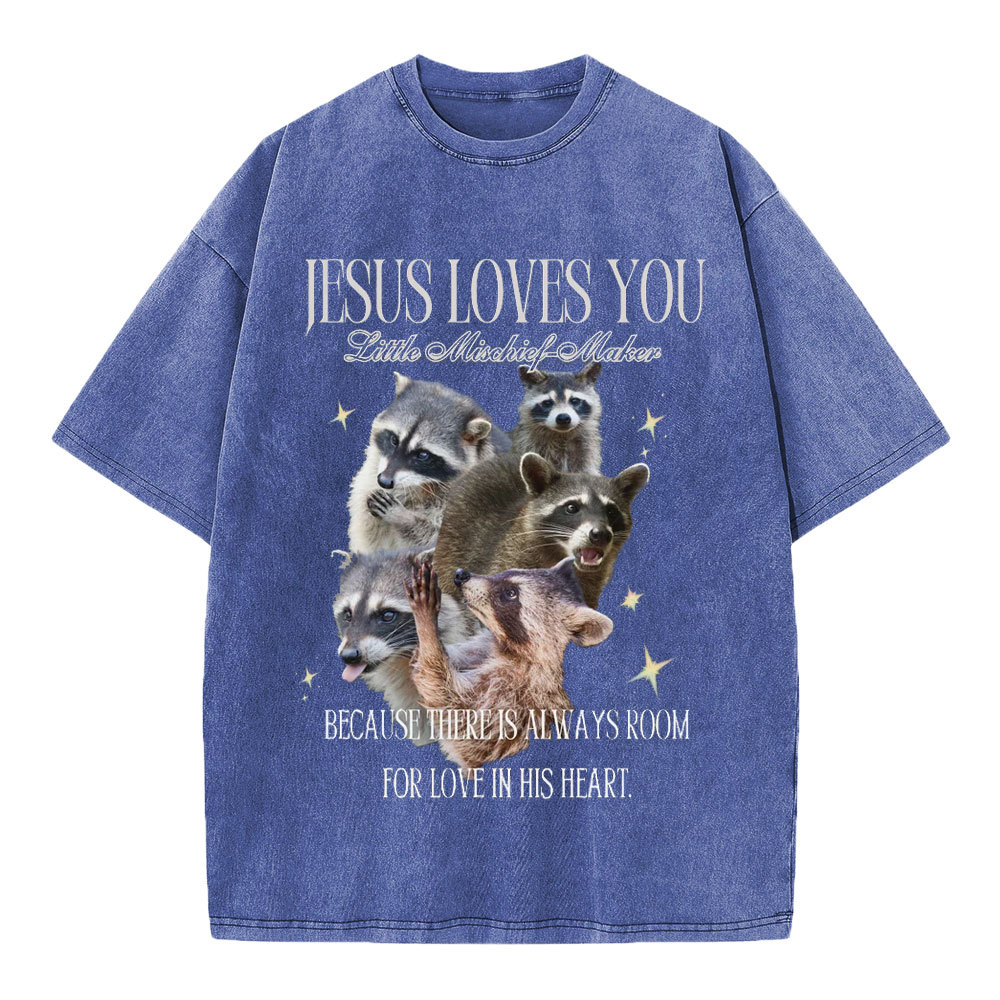 There Is Always Room For Love In His Heart Christian Washed T-Shirt