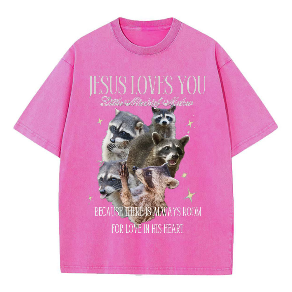 There Is Always Room For Love In His Heart Christian Washed T-Shirt