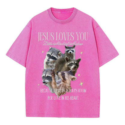 There Is Always Room For Love In His Heart Christian Washed T-Shirt