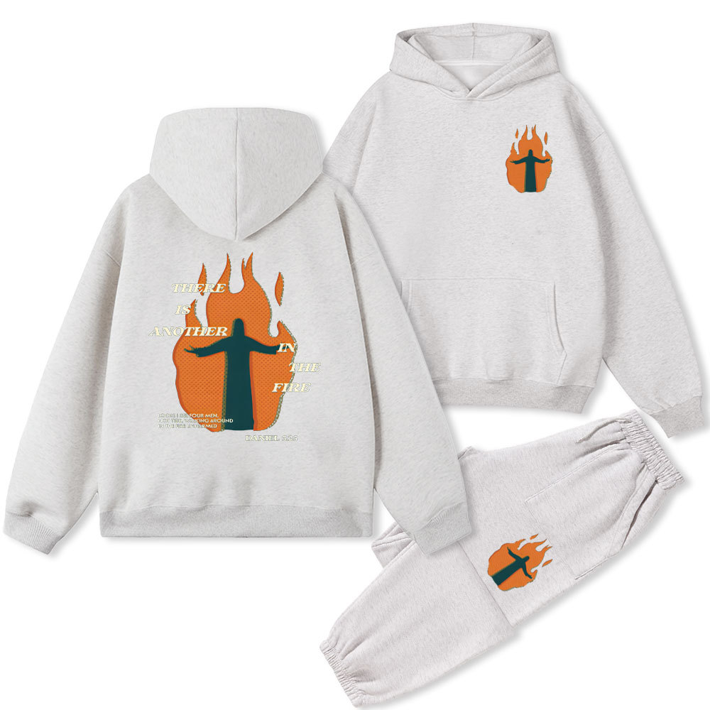 There Is Another In The Fire Christian Fleece Hoodie Set