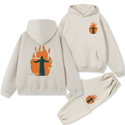 There Is Another In The Fire Christian Fleece Hoodie Set