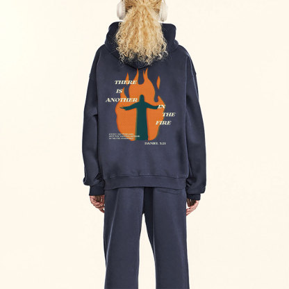 There Is Another In The Fire Christian Fleece Hoodie Set