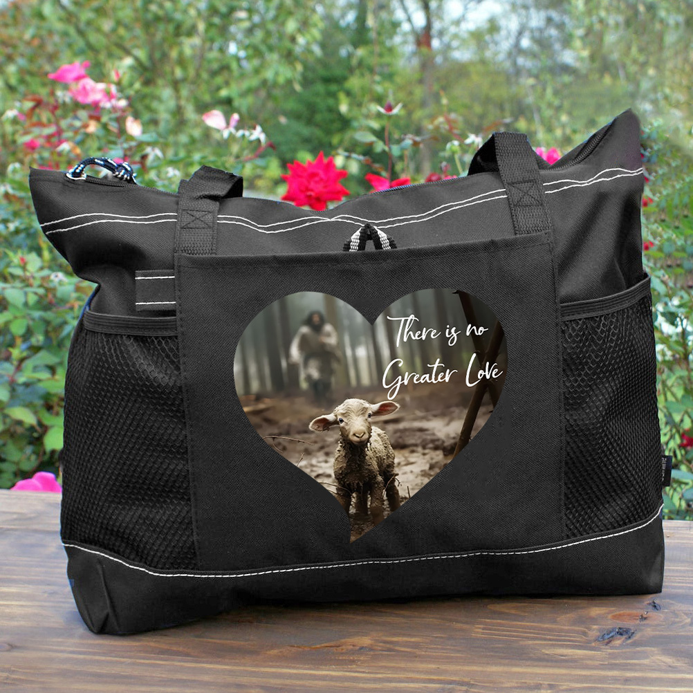 There Is No Greater Love Christian Tote Bag