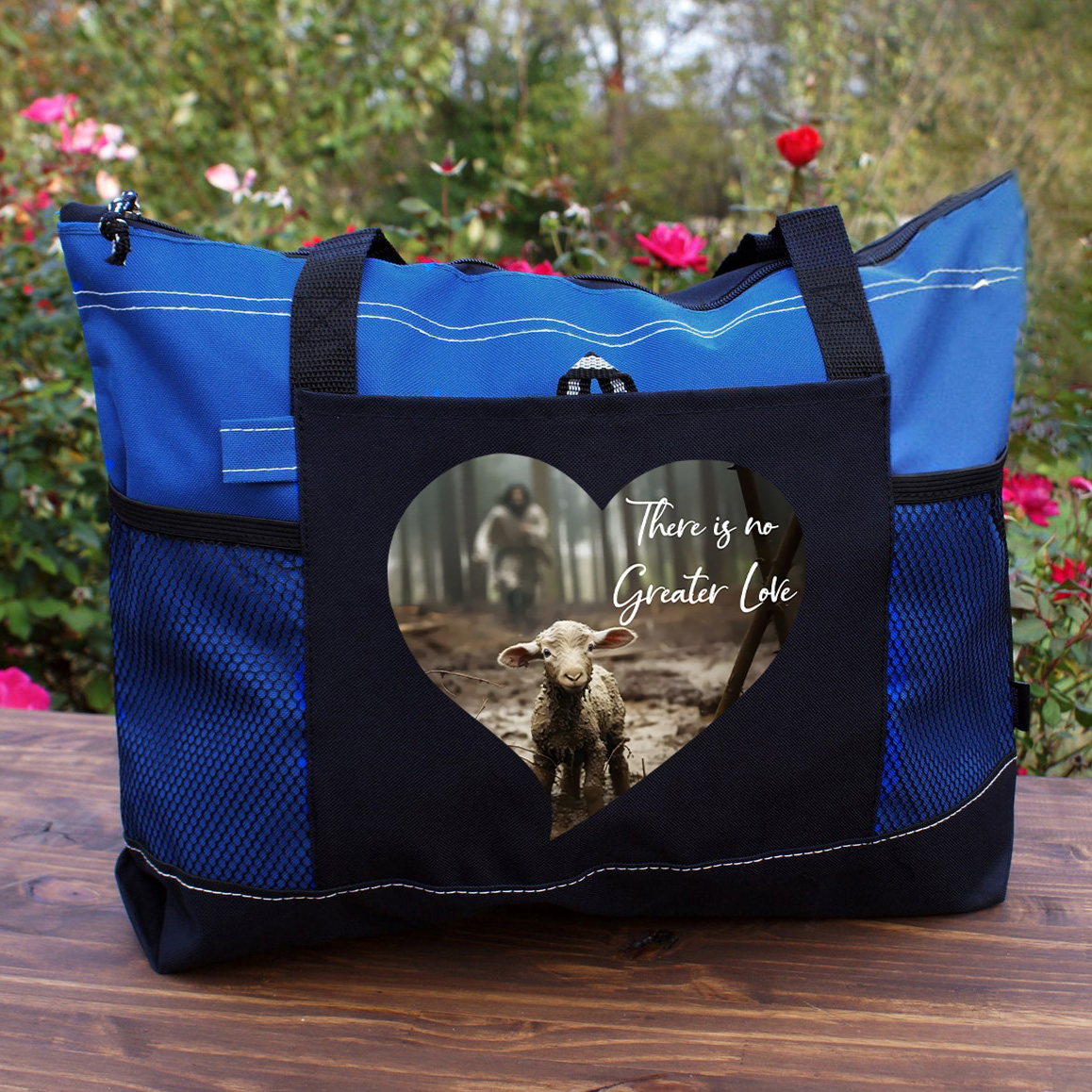 There Is No Greater Love Christian Tote Bag