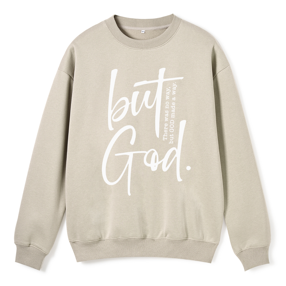 There Is No Way But God Made A Way Christian Fleece Sweatshirt Sale - GuidingCross