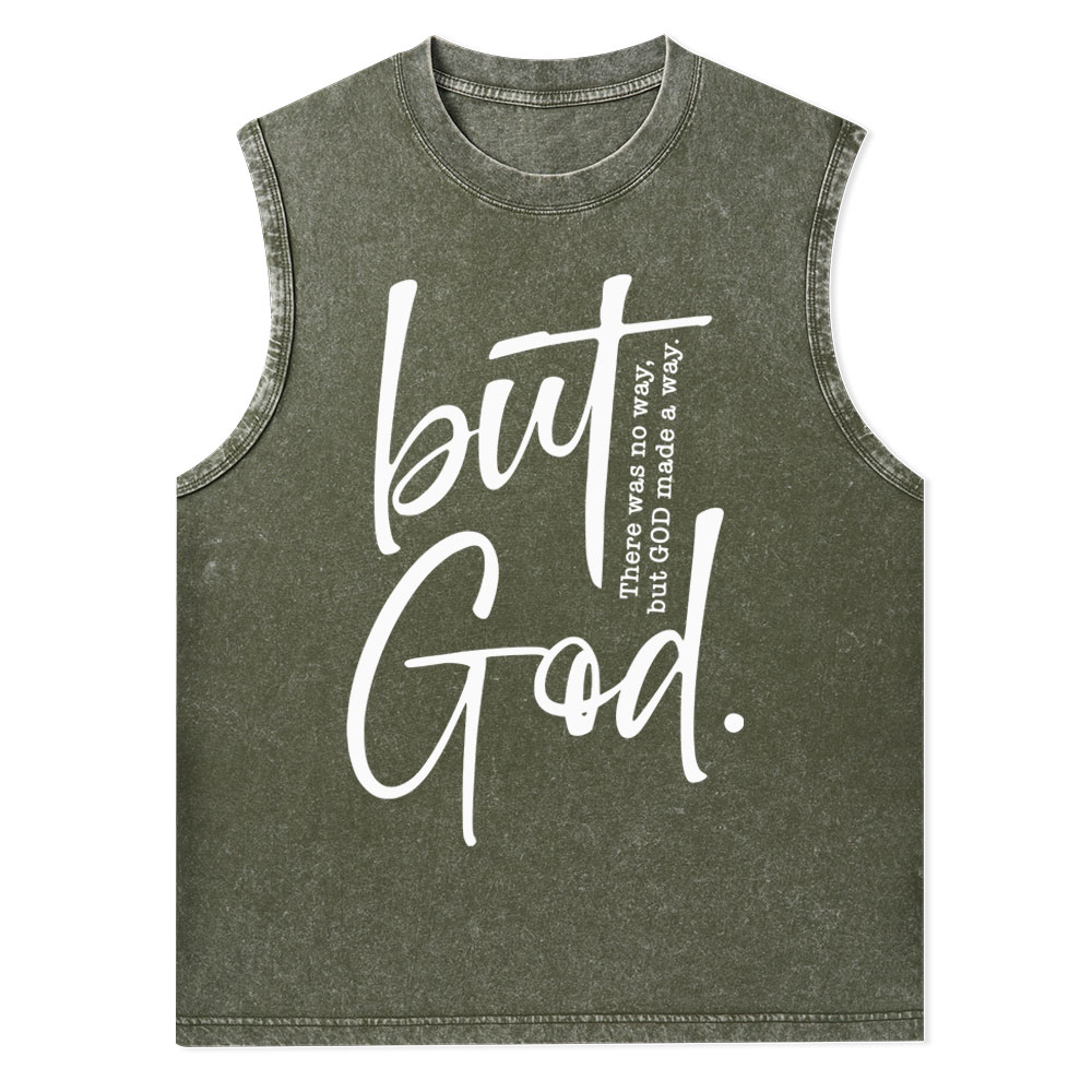 There Is No Way But God Made A Way Christian Washed Tank Top