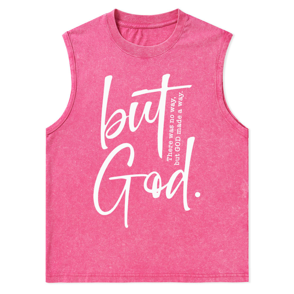 There Is No Way But God Made A Way Christian Washed Tank Top