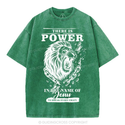 There-Is-Power-In-The-Name-Of-Jesus-Christian-Washed-T-Shirt