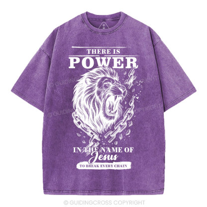 There-Is-Power-In-The-Name-Of-Jesus-Christian-Washed-T-Shirt