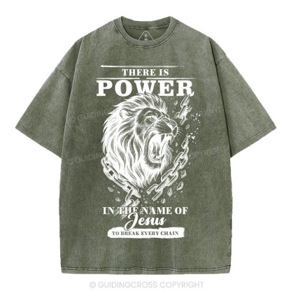 There-Is-Power-In-The-Name-Of-Jesus-Christian-Washed-T-Shirt