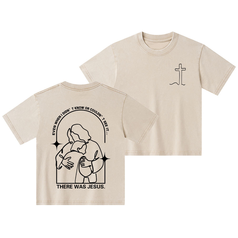 There Was Jesus Christian Kid Washed T-Shirt