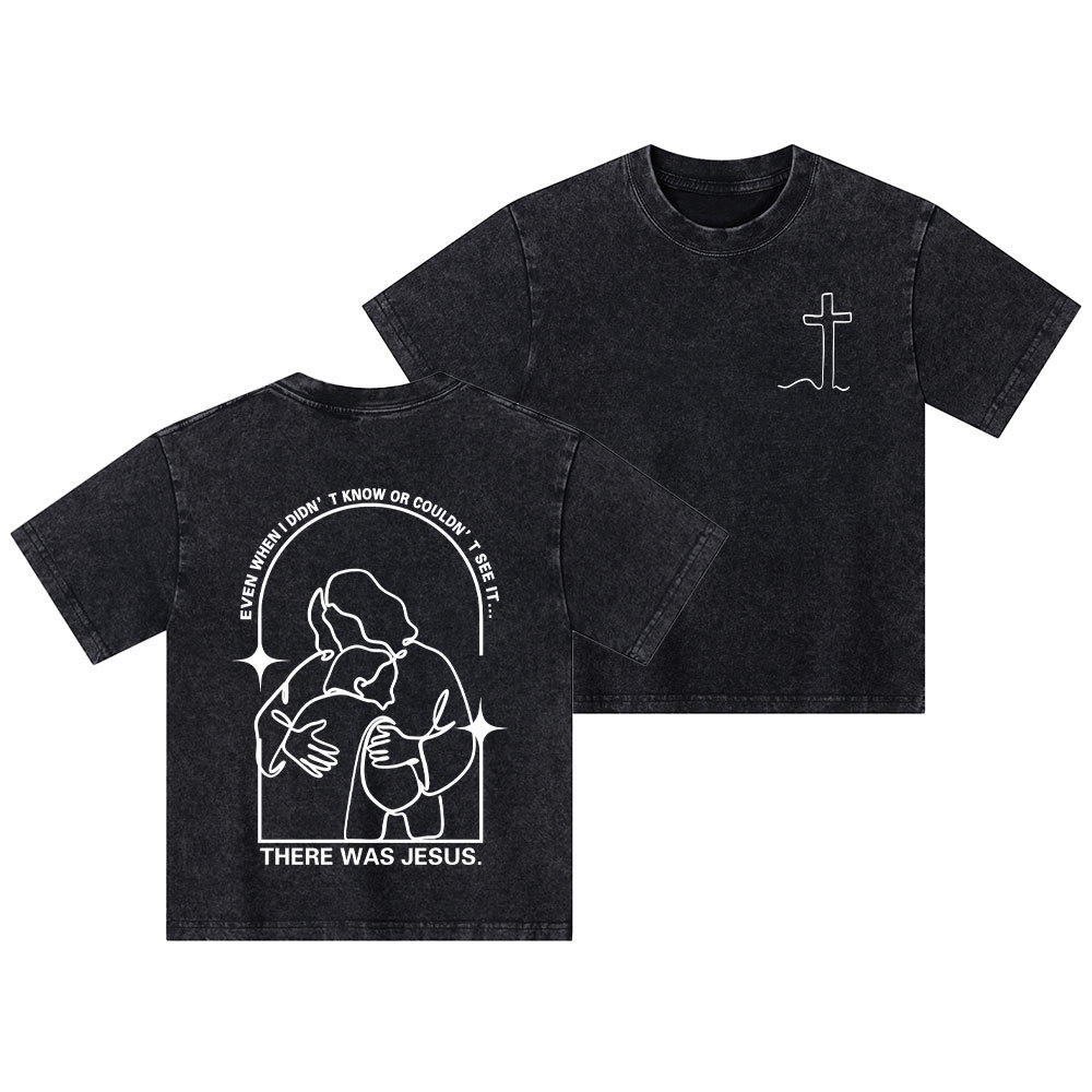 There Was Jesus Christian Kid Washed T-Shirt