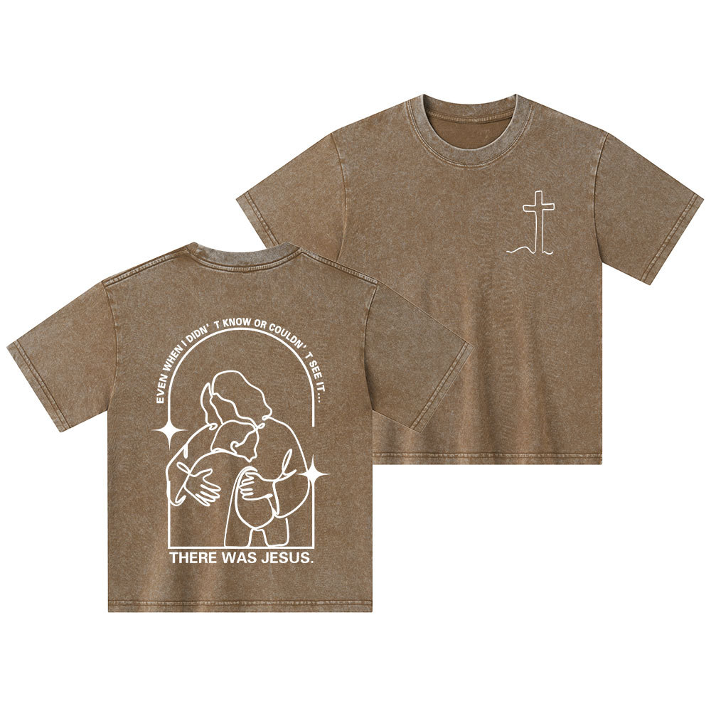 There Was Jesus Christian Kid Washed T-Shirt
