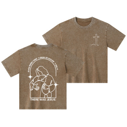 There Was Jesus Christian Kid Washed T-Shirt
