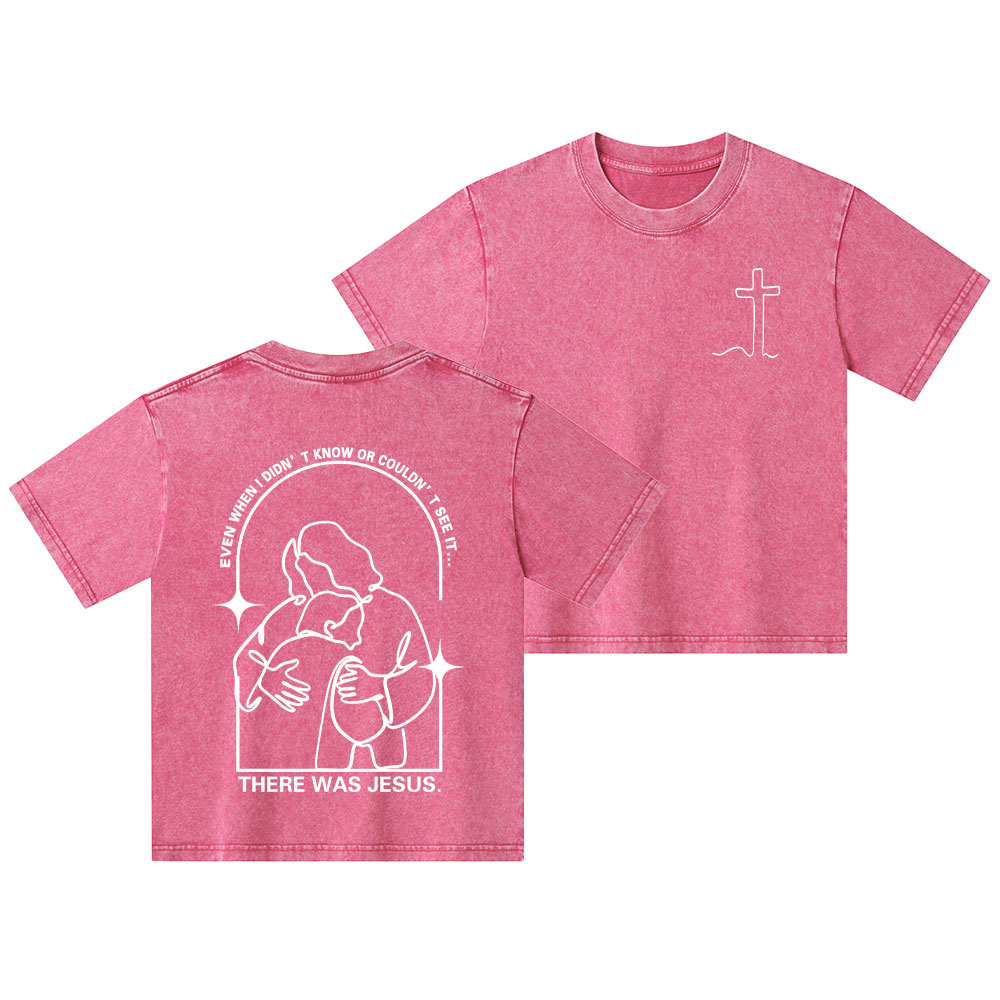 There Was Jesus Christian Kid Washed T-Shirt