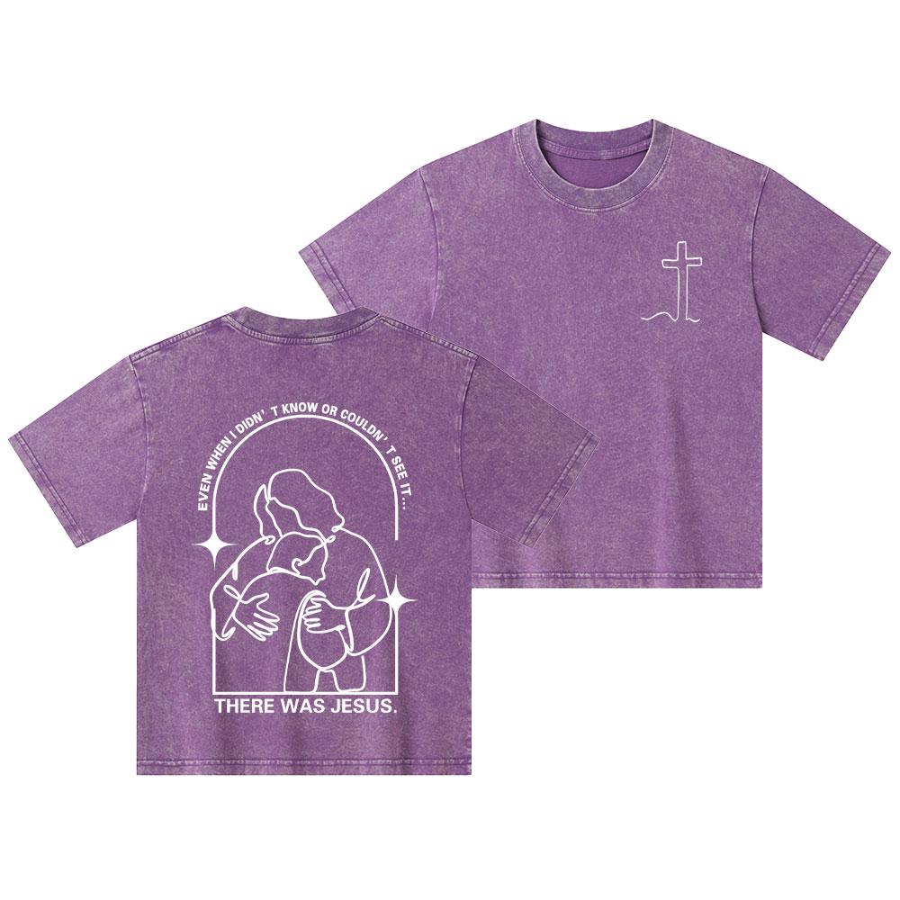 There Was Jesus Christian Kid Washed T-Shirt