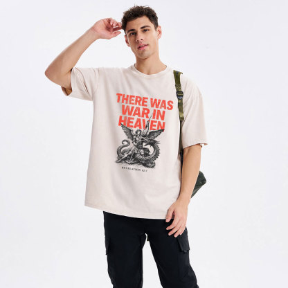 There Was War In Heaven Chrsitian Washed T-Shirt