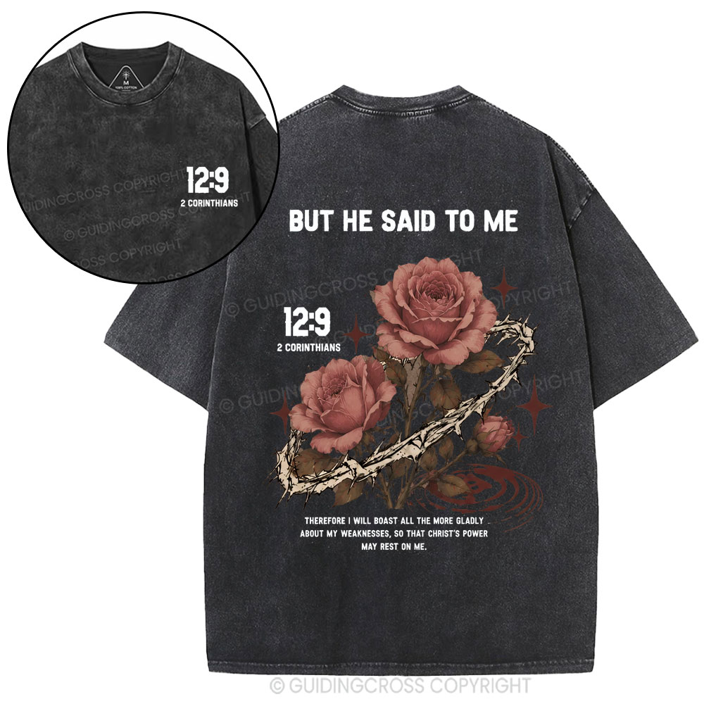 Therefore I Will Boast All The Nore Gladly Christian Washed T-Shirt