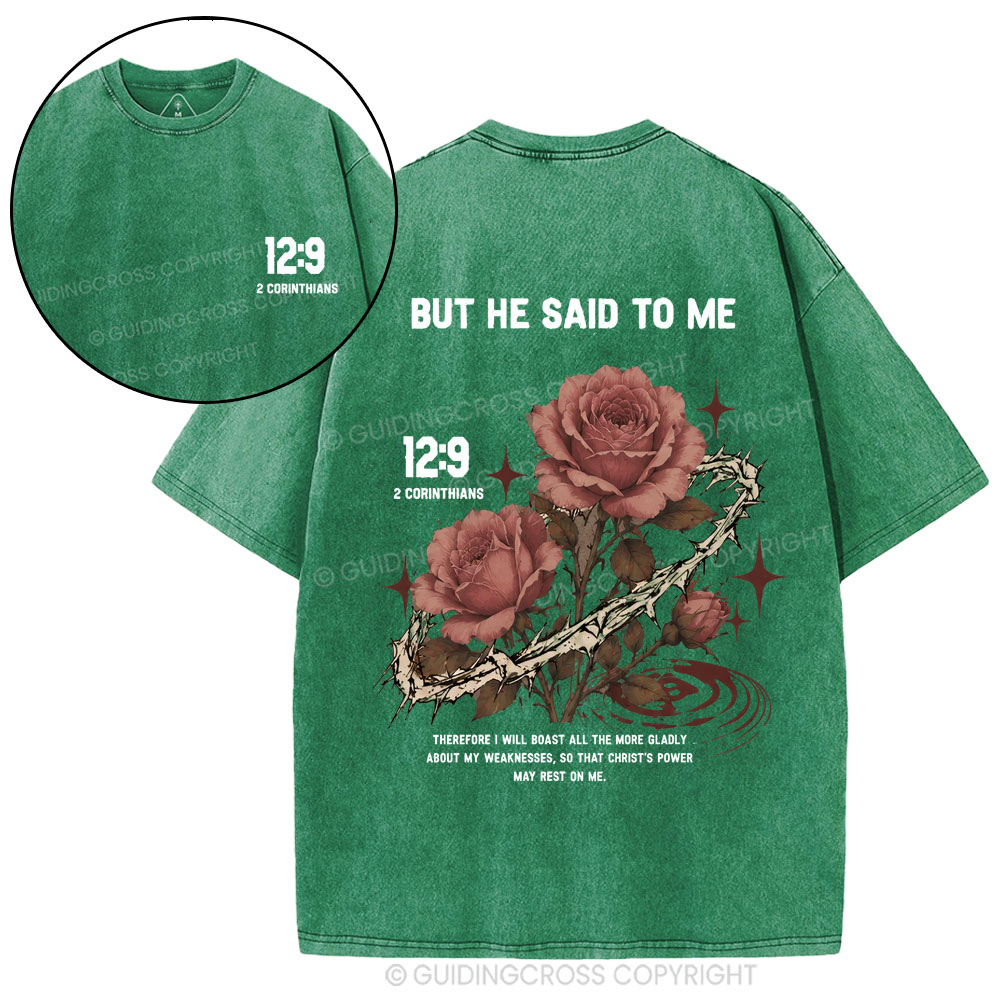 Therefore I Will Boast All The Nore Gladly Christian Washed T-Shirt