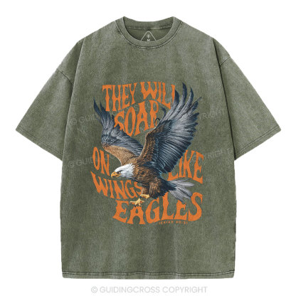 They Will Soar On Wings Christian Washed T-Shirt