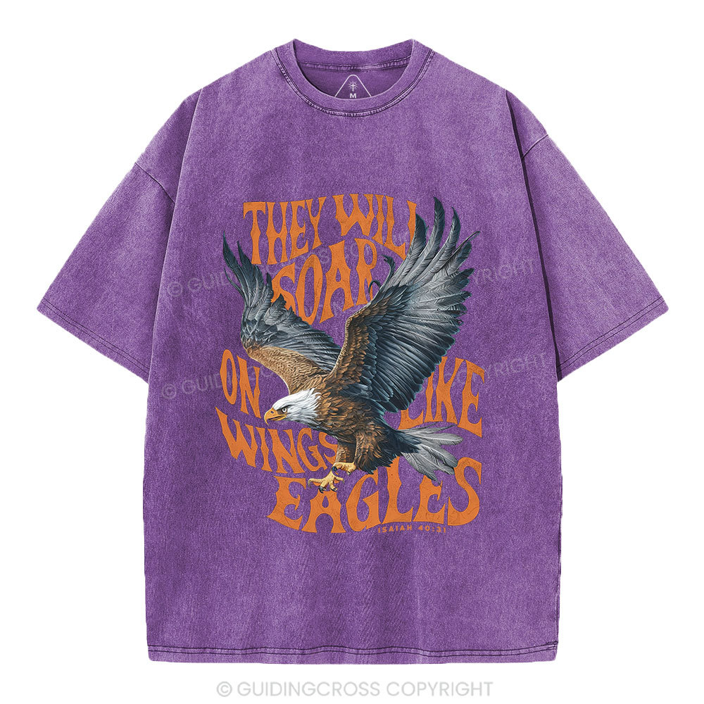 They Will Soar On Wings Christian Washed T-Shirt