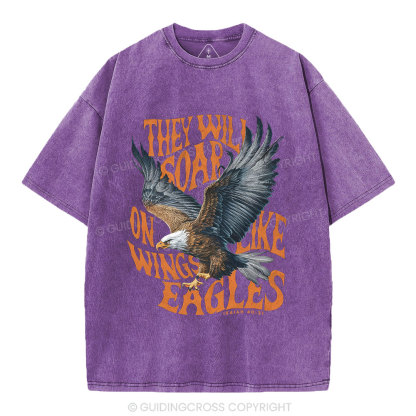 They Will Soar On Wings Christian Washed T-Shirt