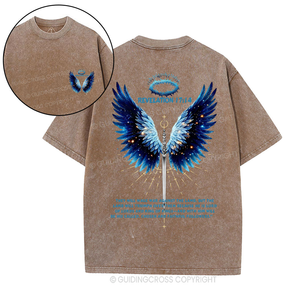 They Will Wage War Aginst The Lamb Christian Washed T-Shirt