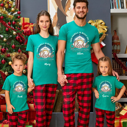Personalized This Family Is Built On A Stable Christmas Family Matching Shirts