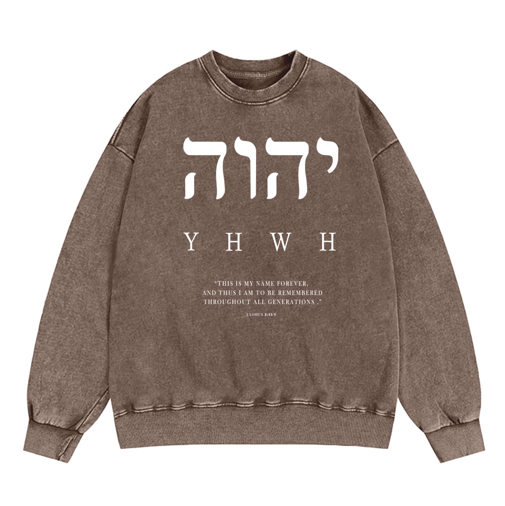 This Is My Name Forever Chirstian Washed SweatShirt