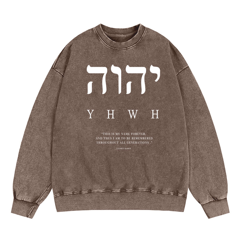 This Is My Name Forever Chirstian Washed SweatShirt