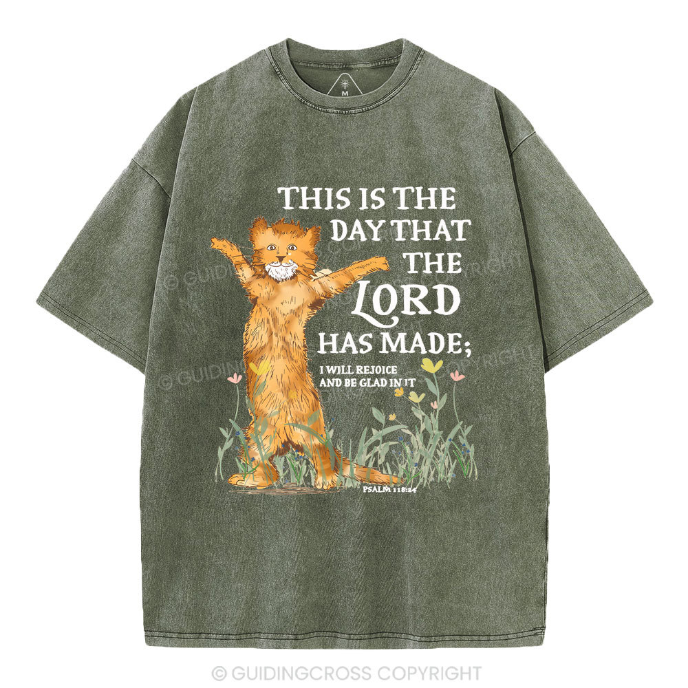 This Is The Day That The Lord Has Made Christian Washed T-Shirt