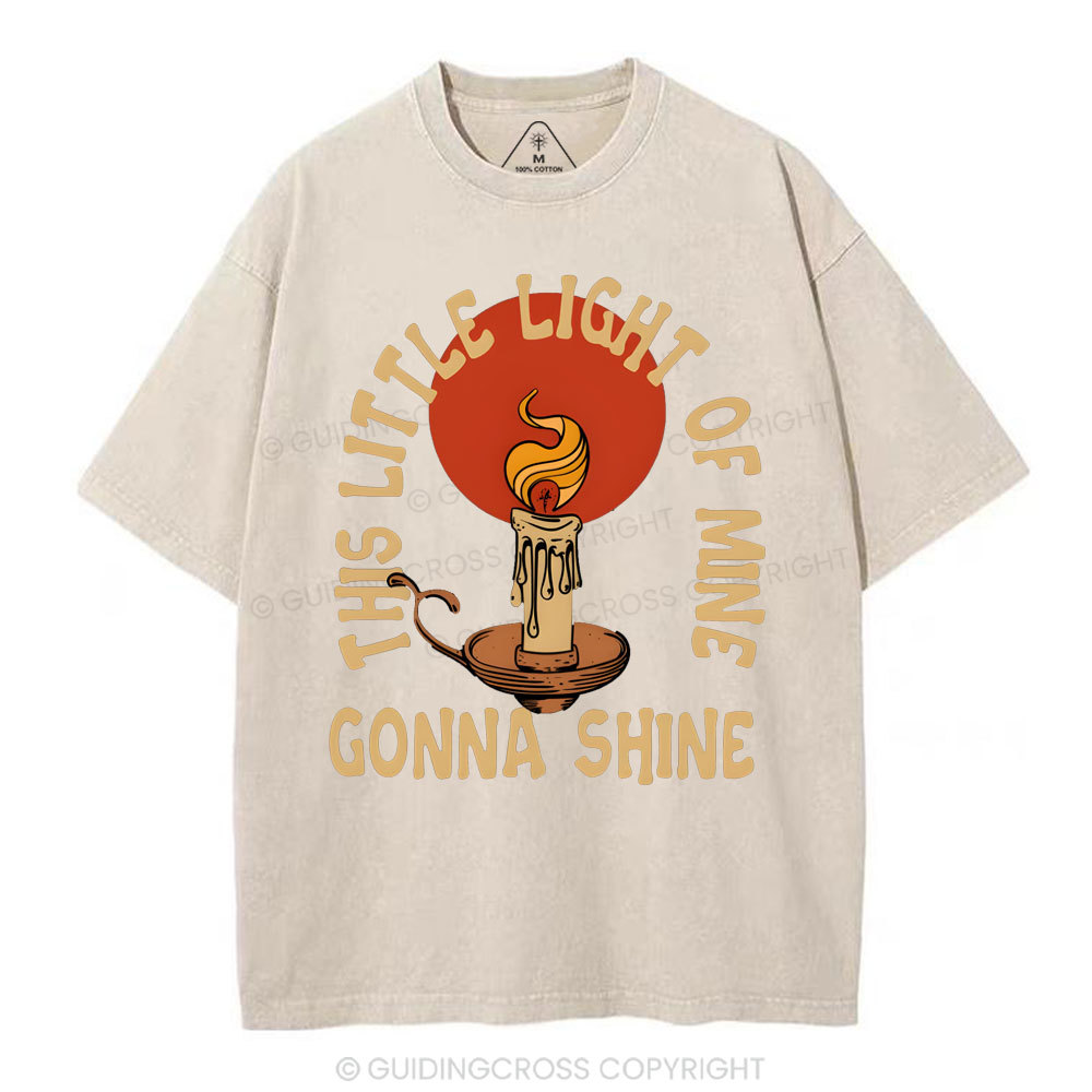 This Little Light Of Mine Christian Washed T-Shirt