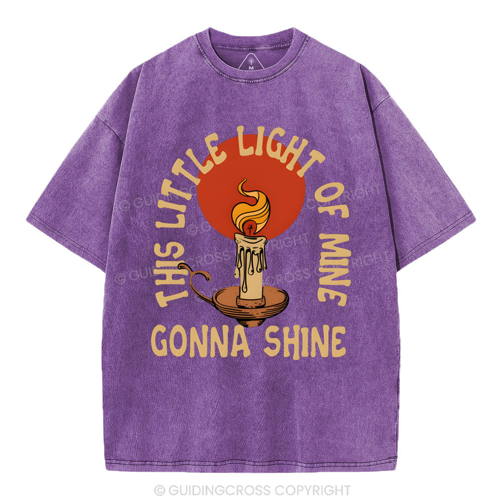 This Little Light Of Mine Christian Washed T-Shirt