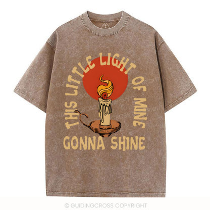 This Little Light Of Mine Christian Washed T-Shirt