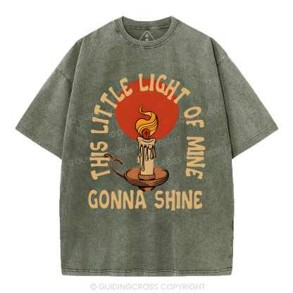 This Little Light Of Mine Christian Washed T-Shirt
