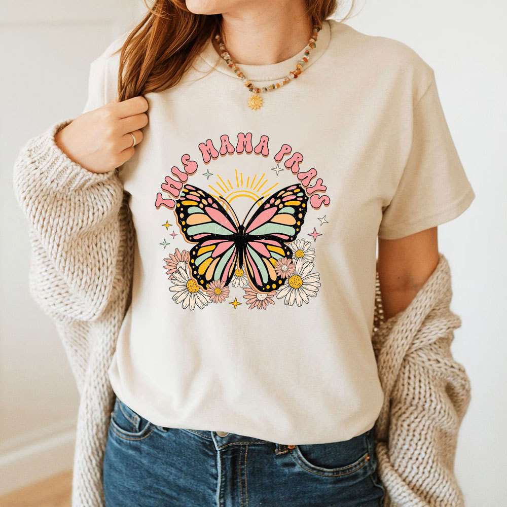 This Mama Prays Christian T-Shirt