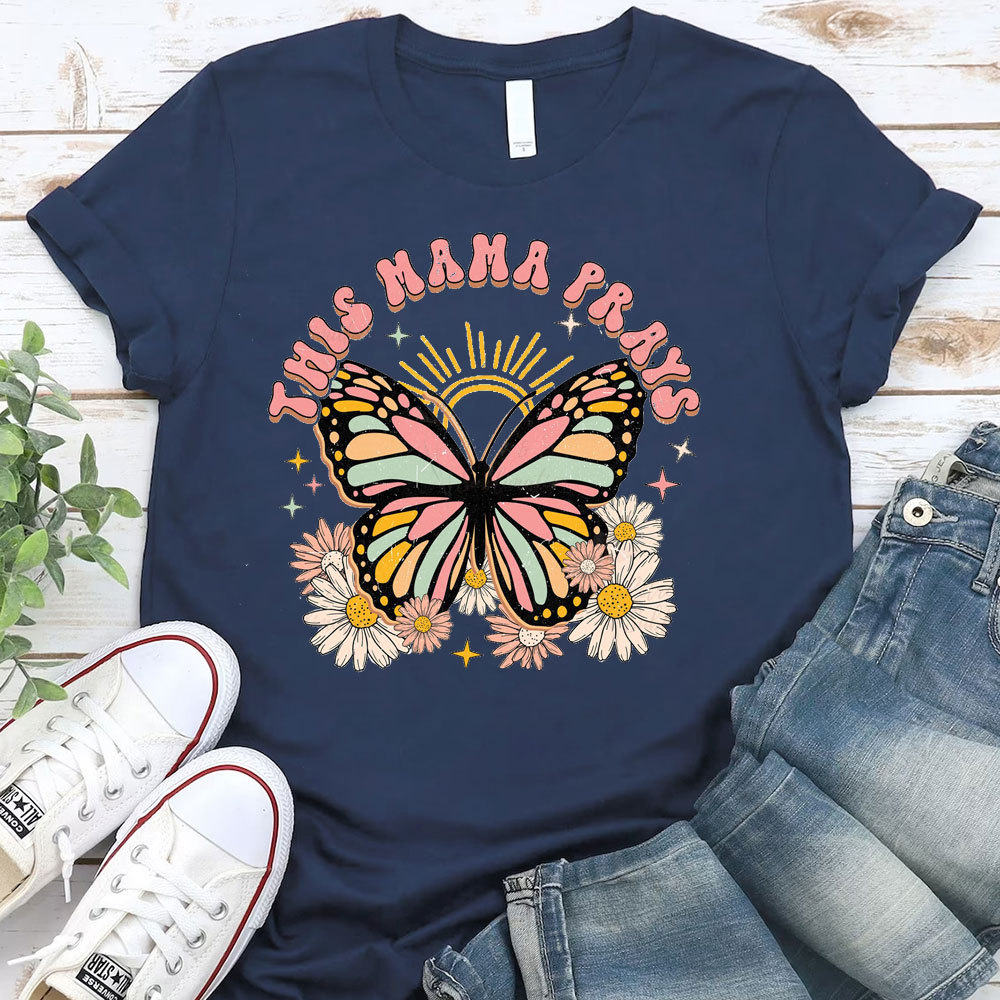 This Mama Prays Christian T-Shirt