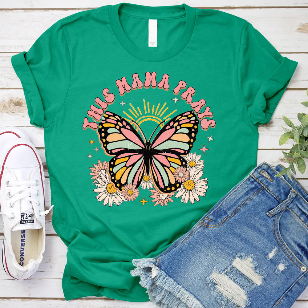 This Mama Prays Christian T-Shirt