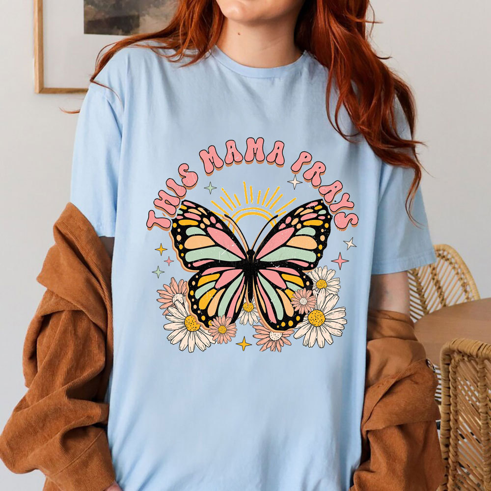 This Mama Prays Christian T-Shirt