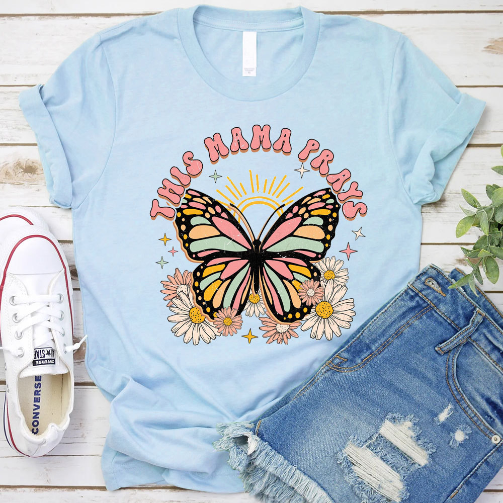 This Mama Prays Christian T-Shirt