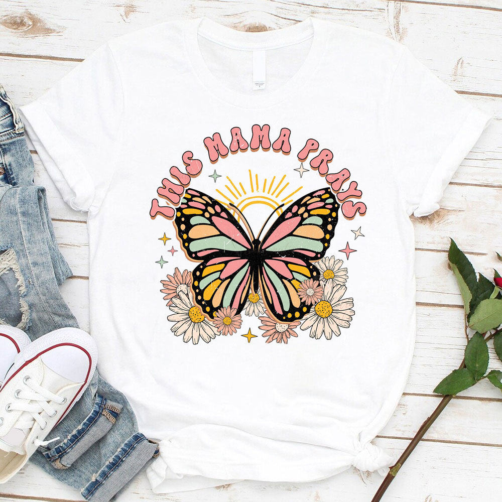 This Mama Prays Christian T-Shirt