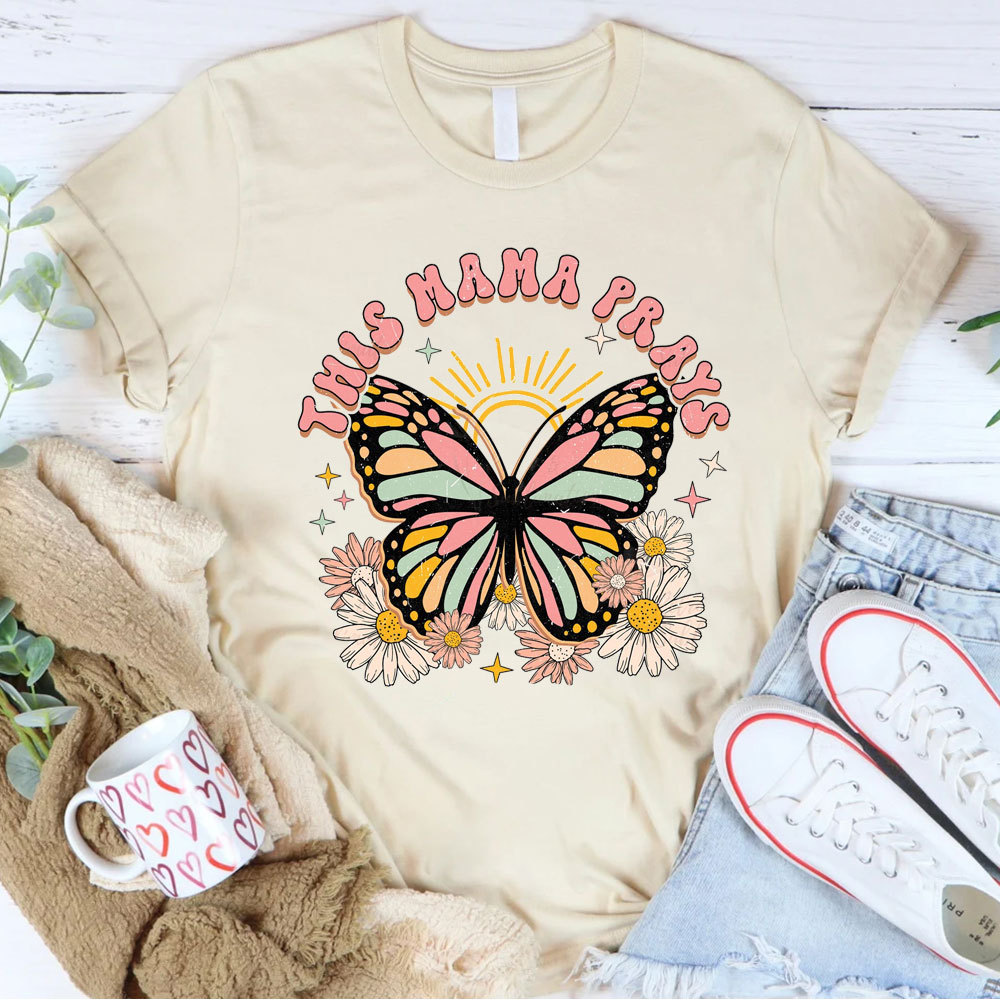 This Mama Prays Christian T-Shirt