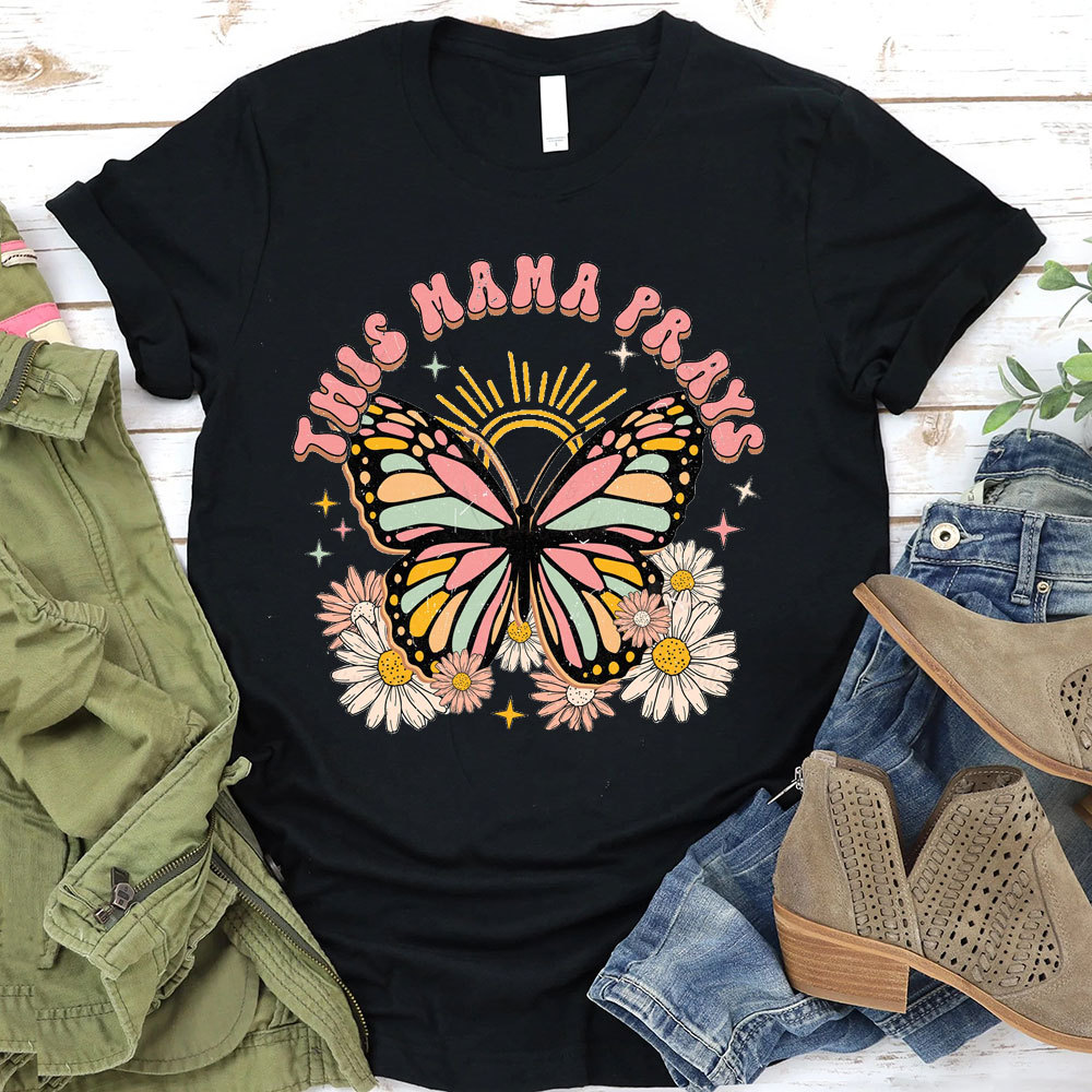 This Mama Prays Christian T-Shirt
