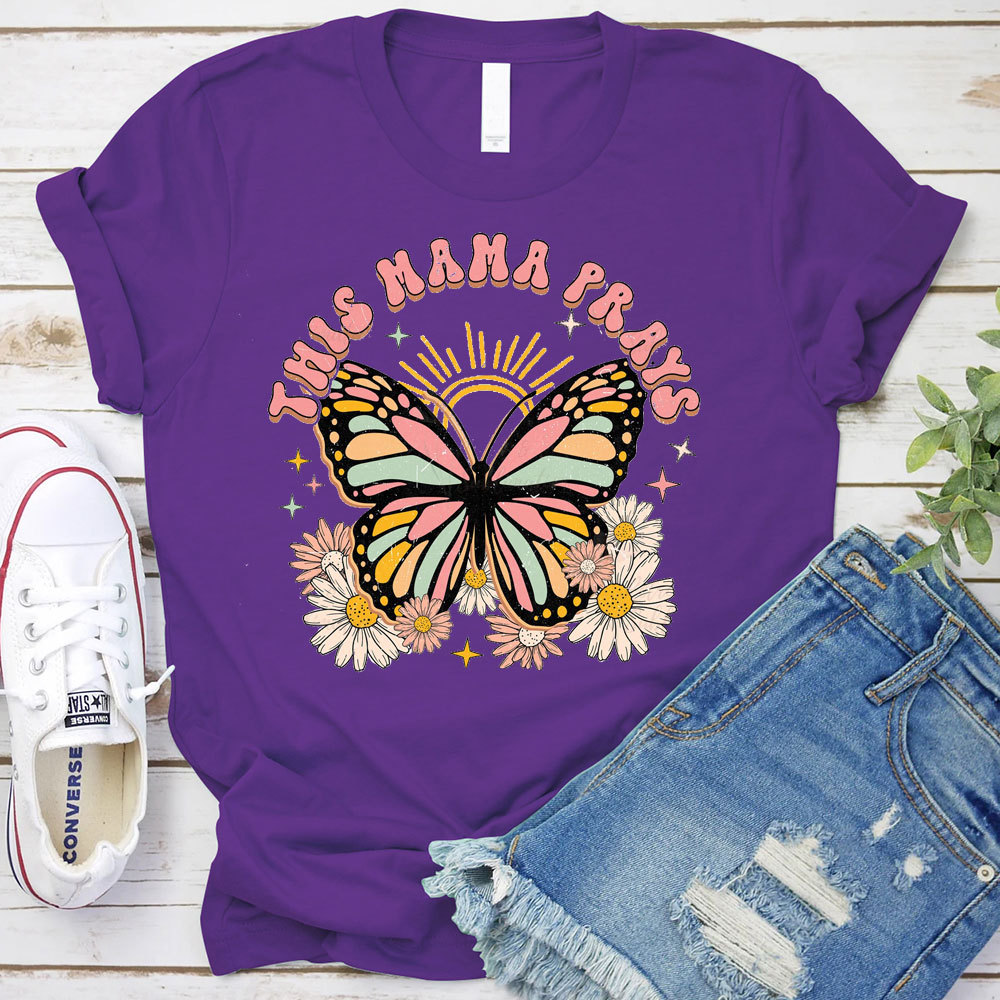 This Mama Prays Christian T-Shirt